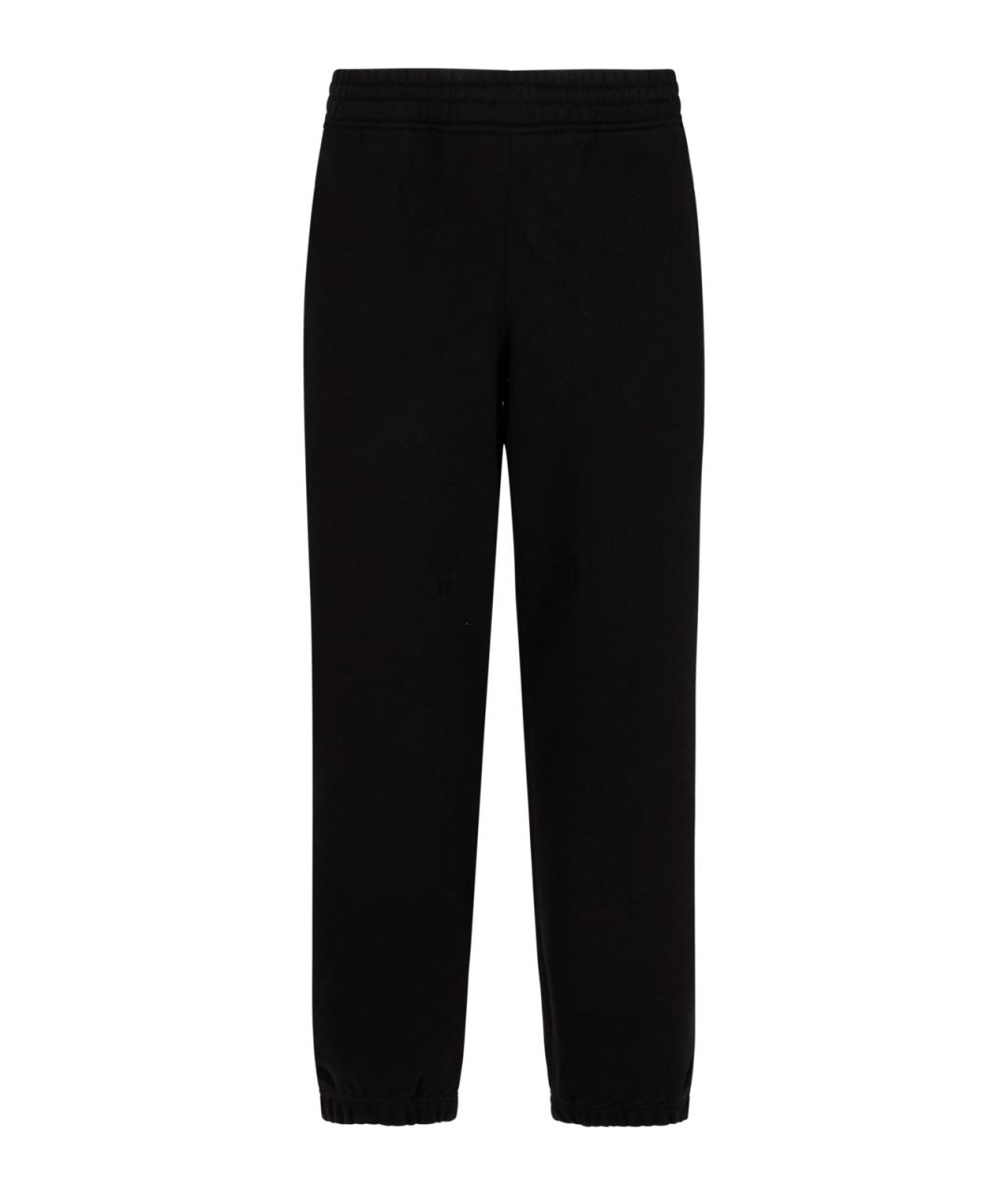 BURBERRY Черные хлопковые повседневные брюки, фото 1