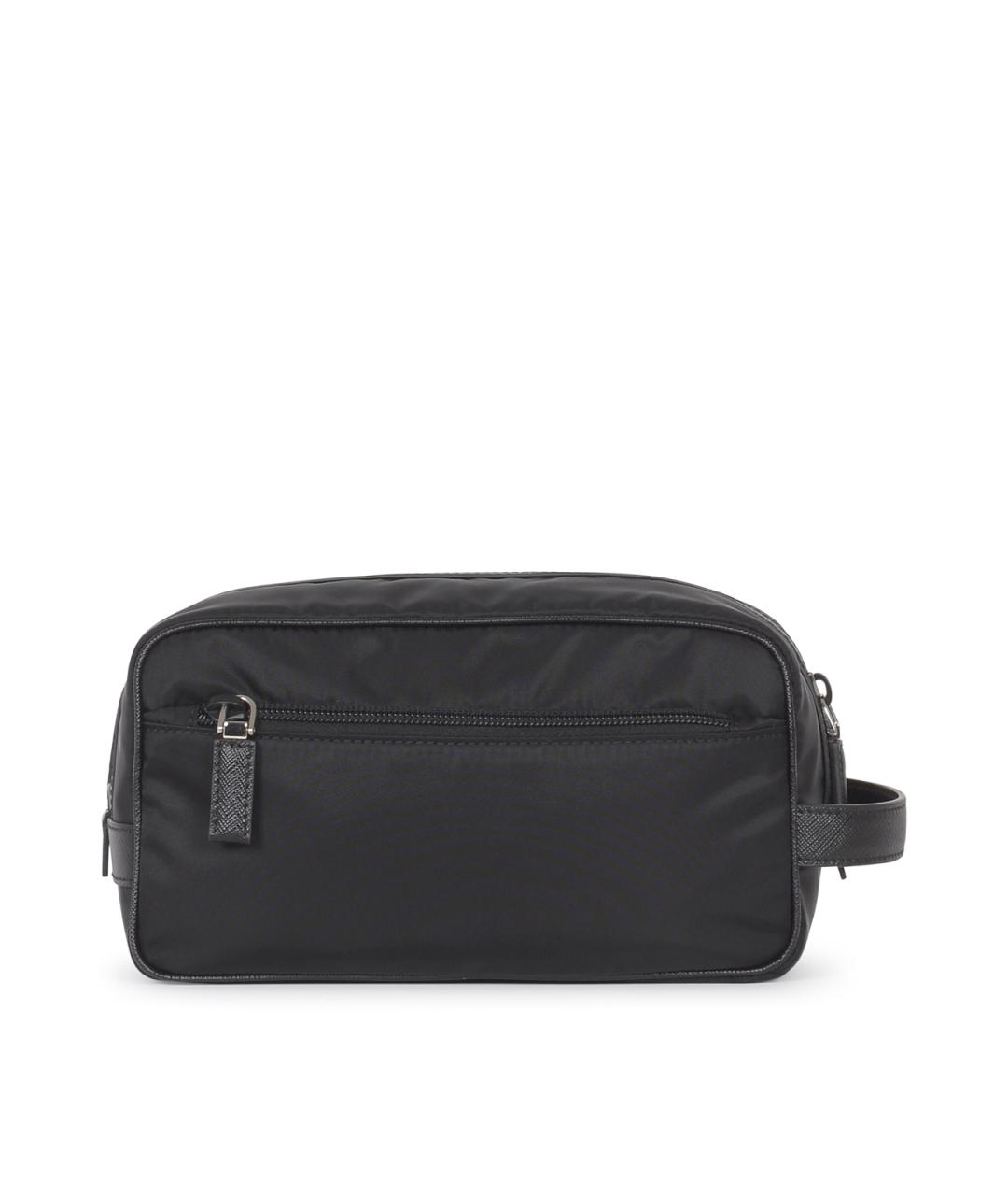 PRADA Черная синтетическая барсетка, фото 3