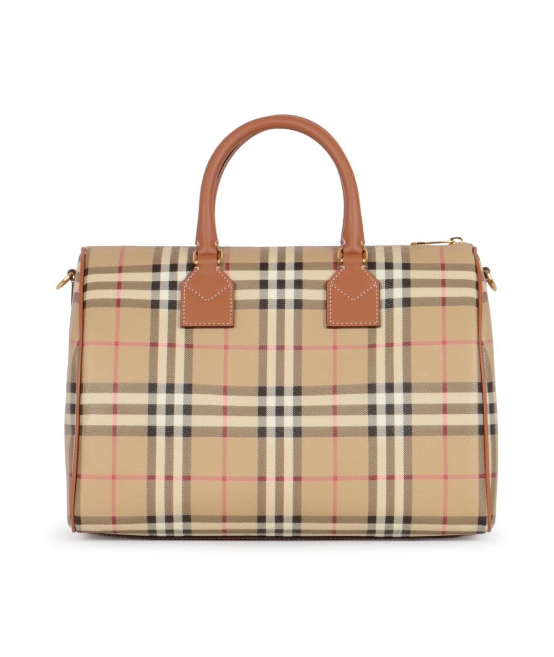 BURBERRY Бежевая хлопковая сумка тоут, фото 3