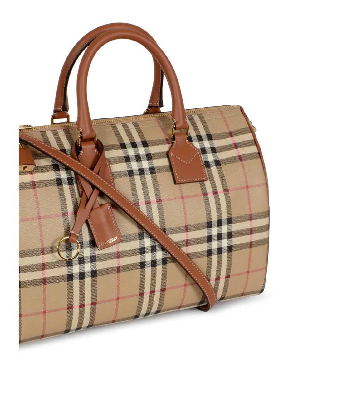 BURBERRY Бежевая хлопковая сумка тоут, фото 4