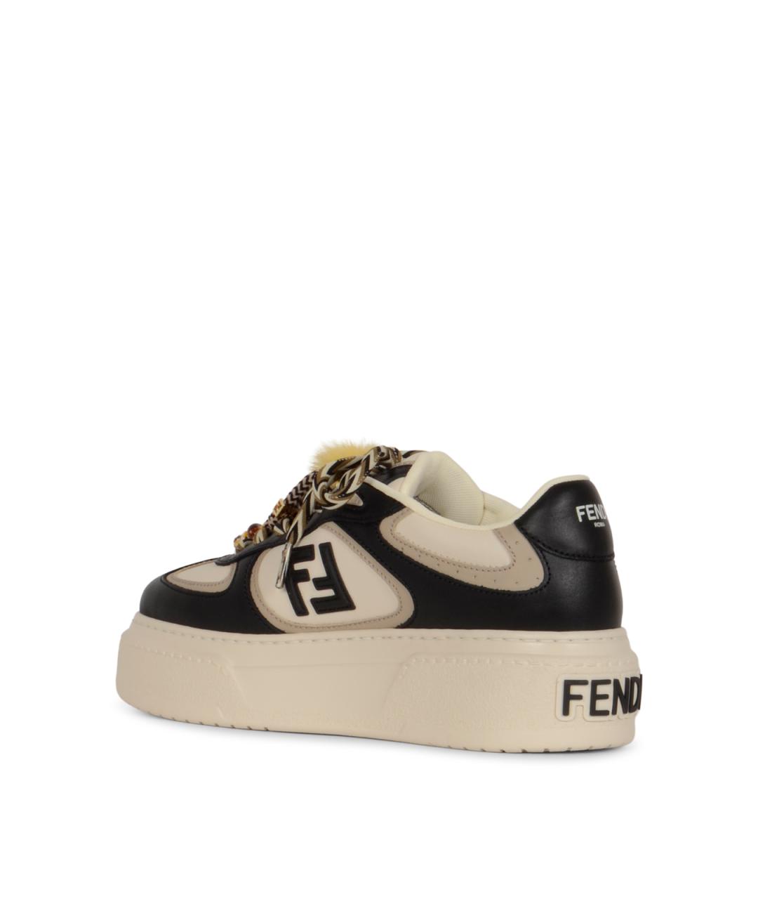 FENDI Мульти кожаные кроссовки, фото 3