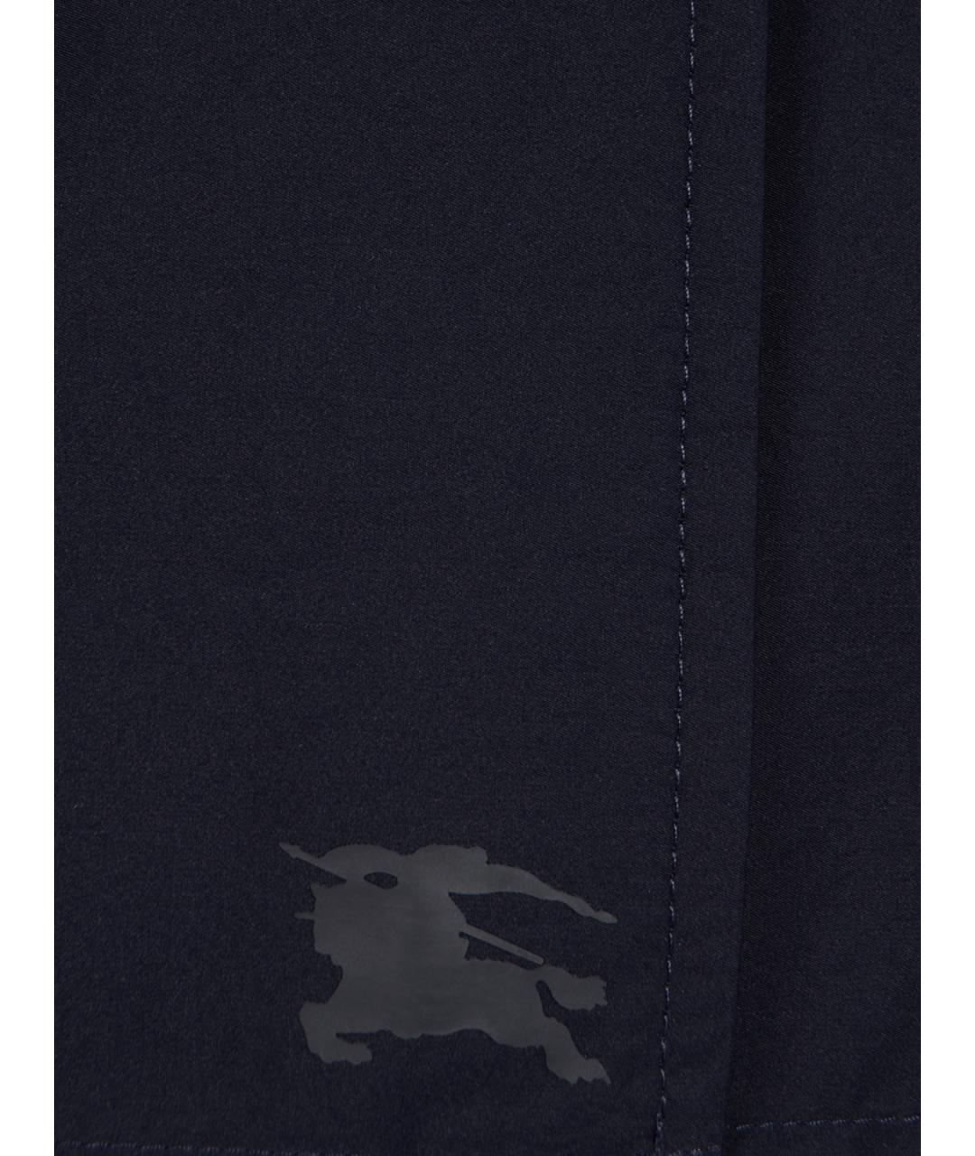 BURBERRY Синяя полиамидовая юбка мини, фото 3