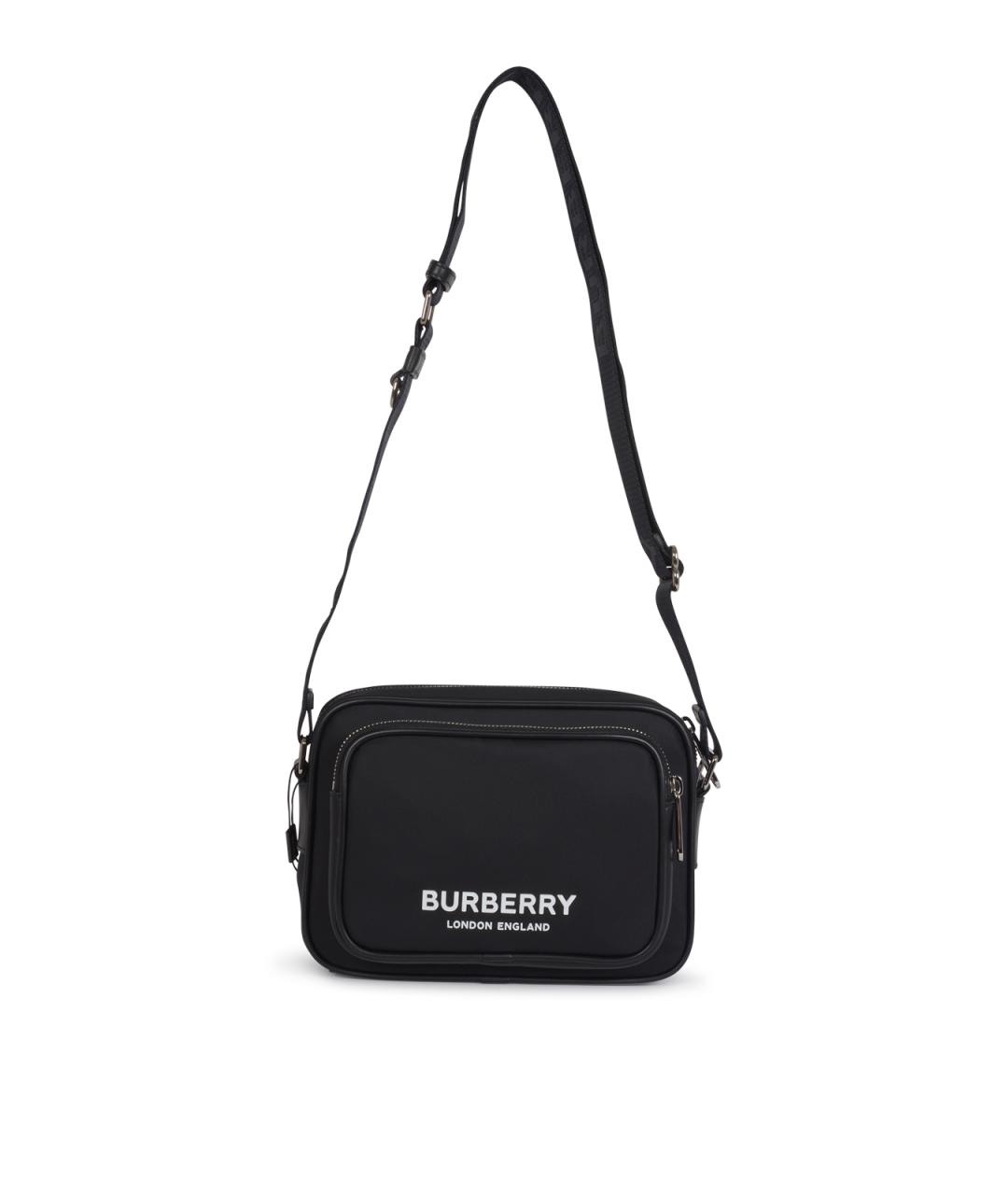 BURBERRY Черная синтетическая сумка на плечо, фото 1