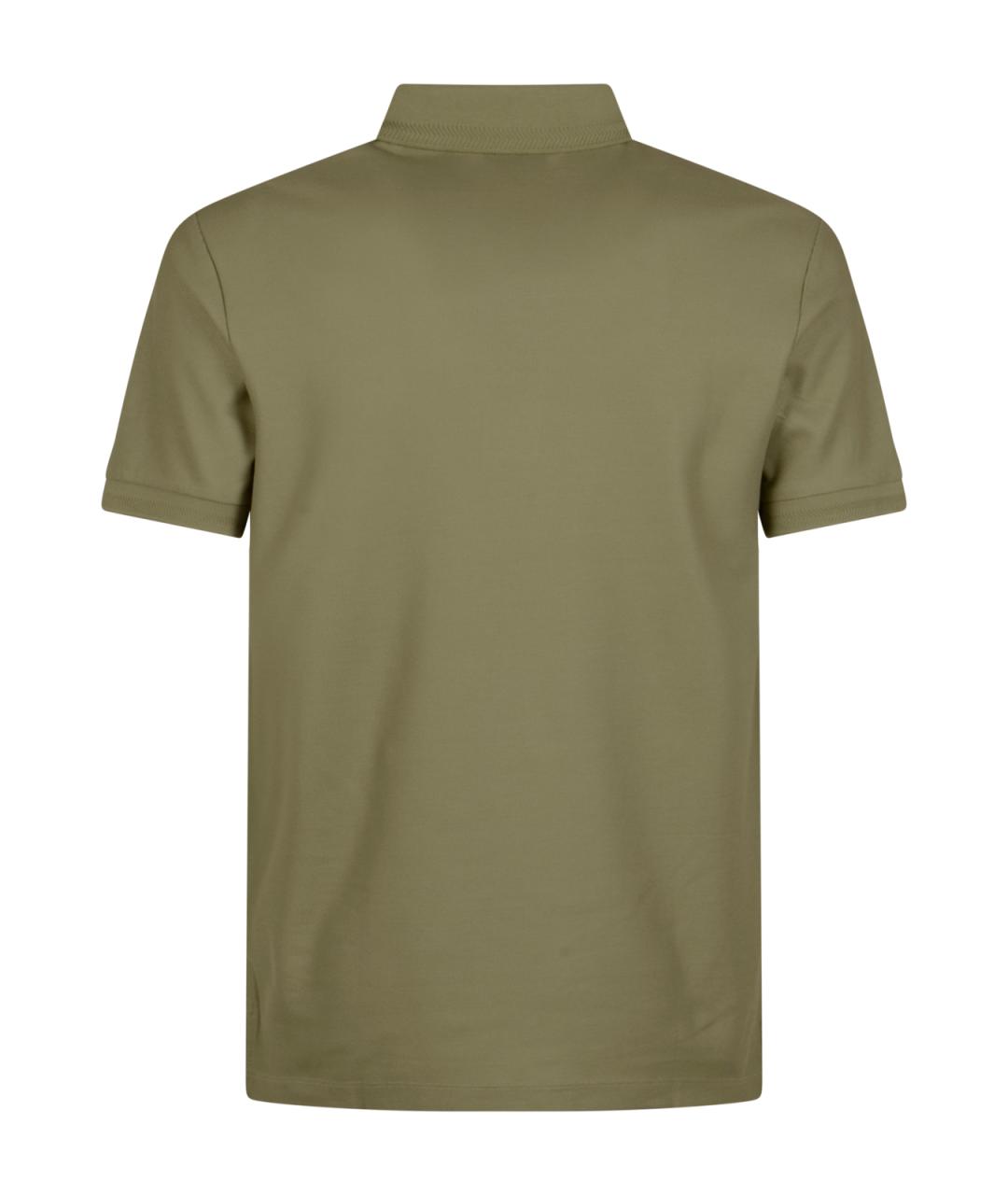 BURBERRY Зеленые хлопковое поло с коротким рукавом, фото 2