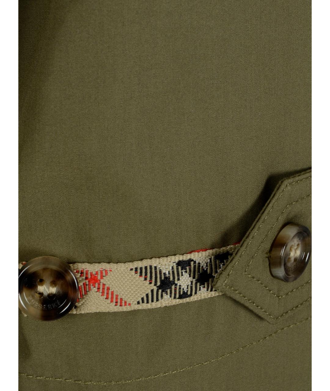 BURBERRY Зеленые хлопковое платье, фото 3