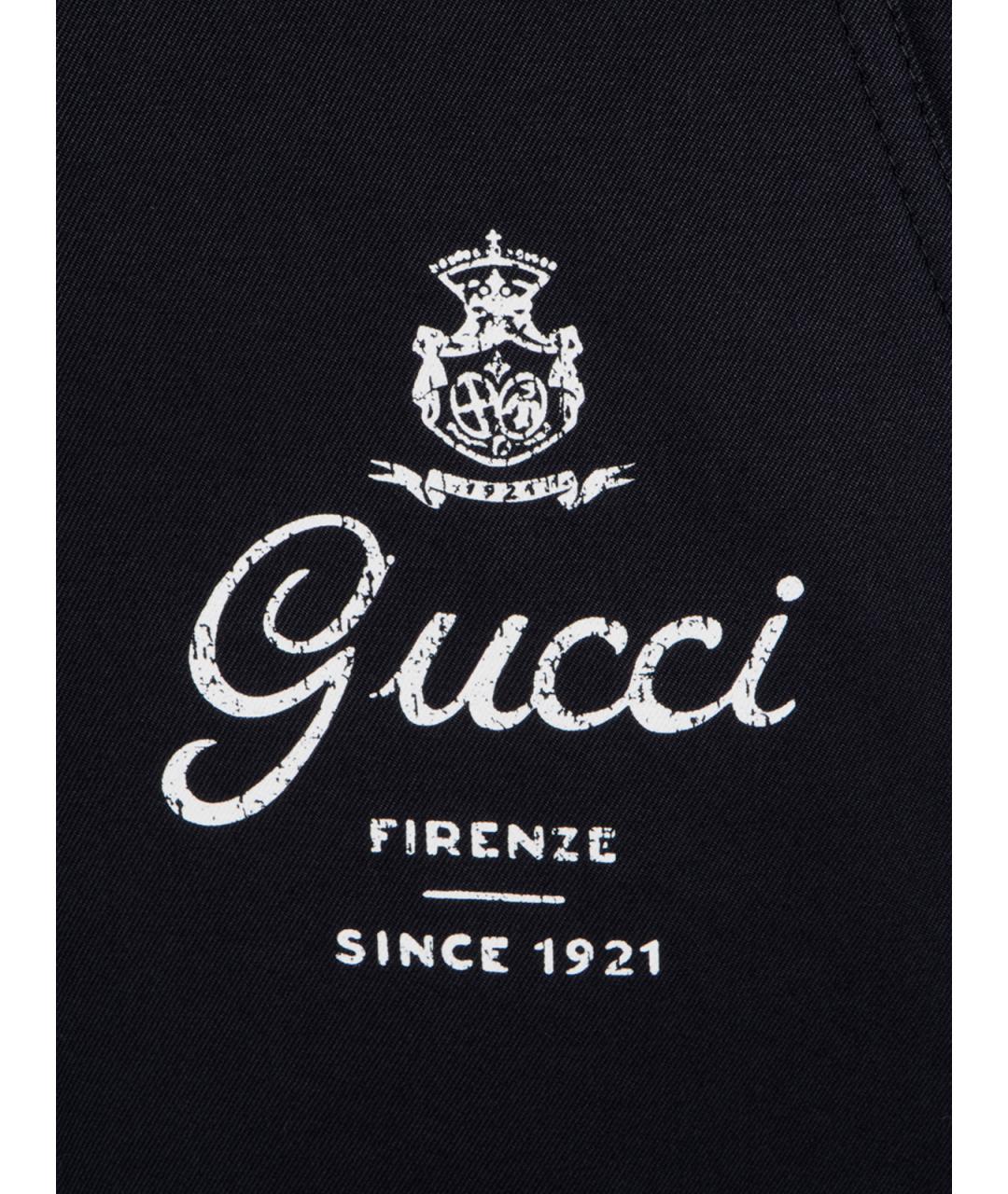 GUCCI Темно-синие хлопковые повседневные брюки, фото 3