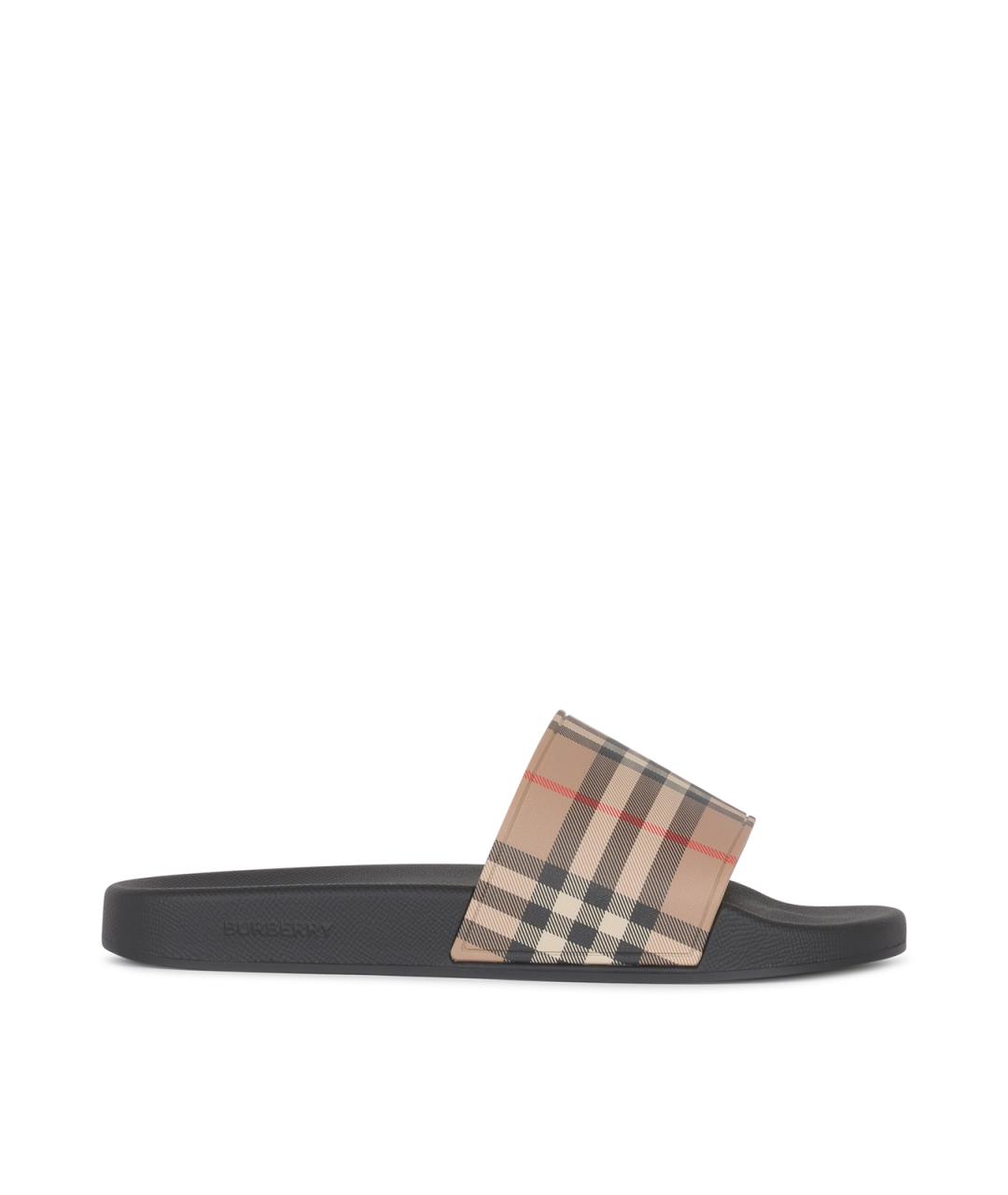 BURBERRY Бежевые шлепанцы, фото 1