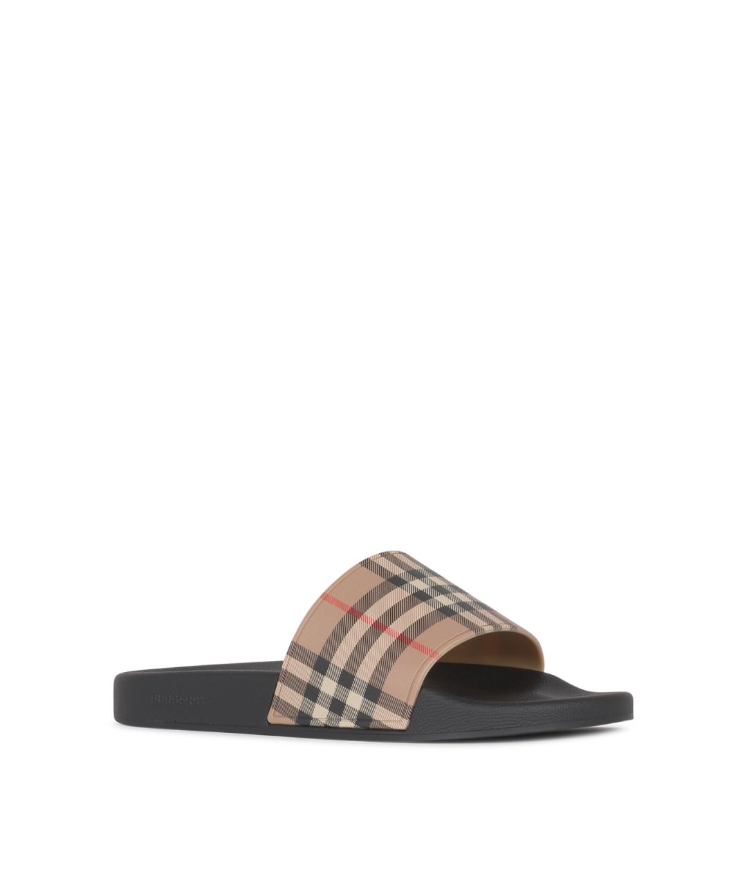 BURBERRY Бежевые шлепанцы, фото 2