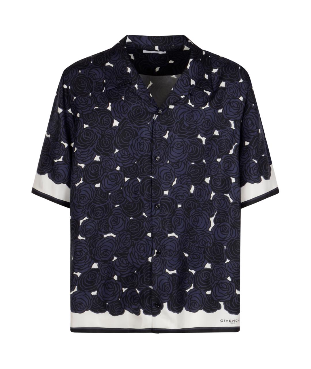 GIVENCHY Темно-синяя шелковая кэжуал рубашка, фото 1