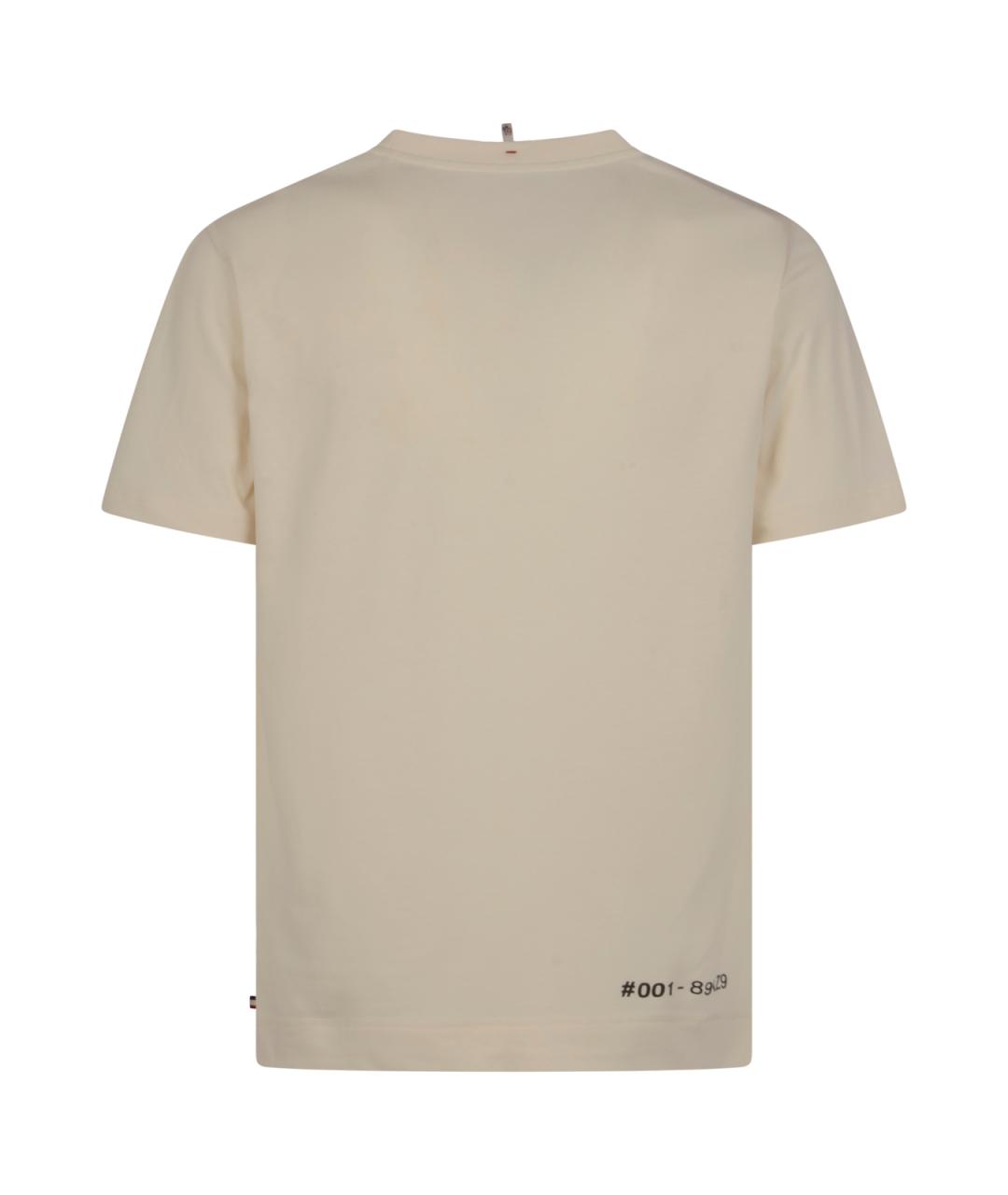 MONCLER GRENOBLE Белая хлопковая футболка, фото 2