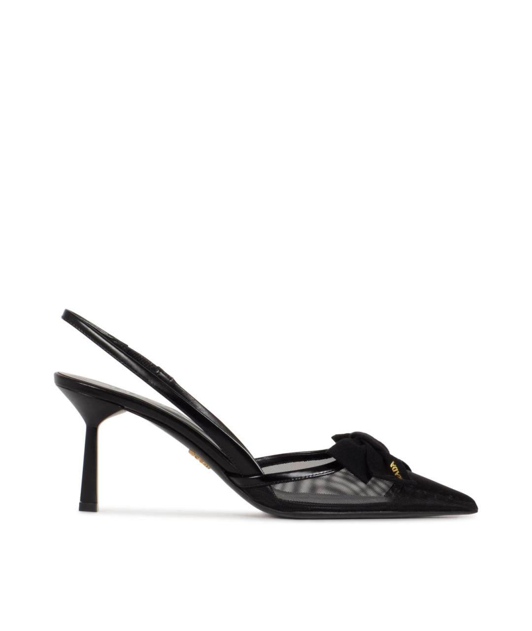 PRADA Черные текстильные туфли, фото 1