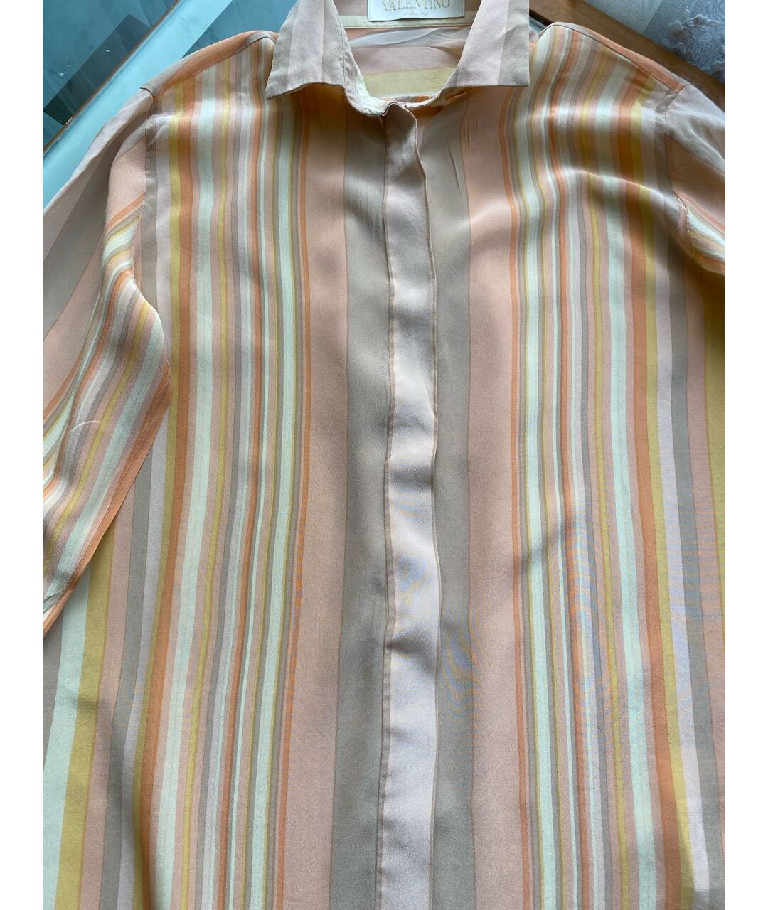 VALENTINO Розовая шелковая рубашка, фото 2