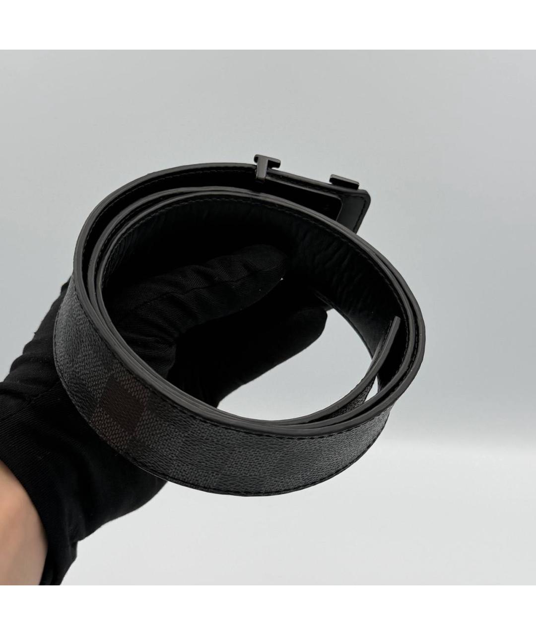 LOUIS VUITTON Антрацитовый ремень, фото 2