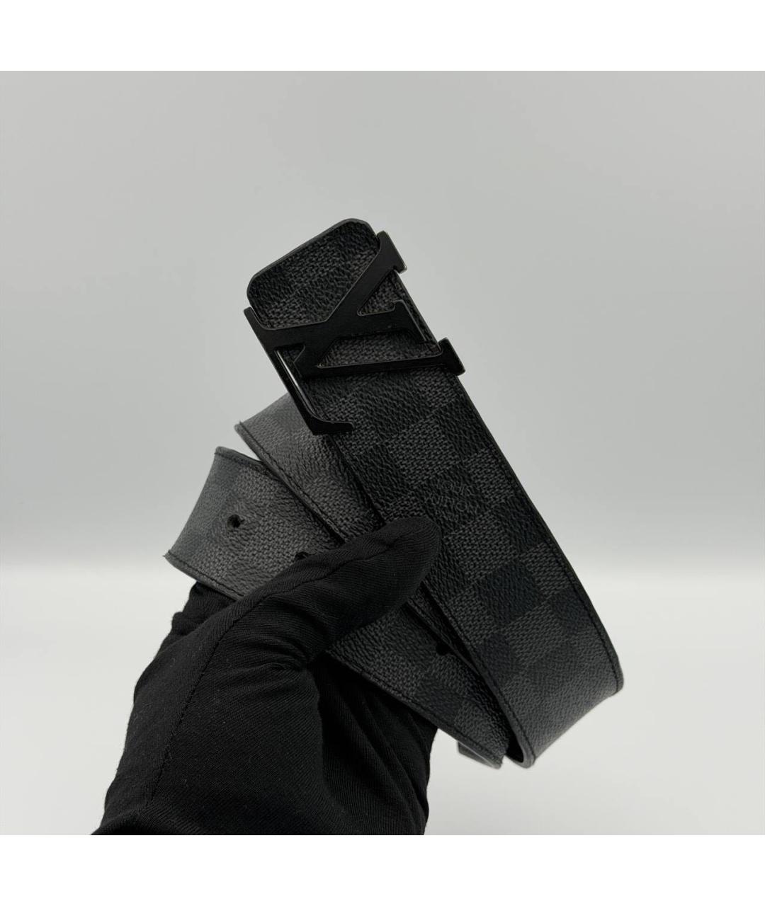 LOUIS VUITTON Антрацитовый ремень, фото 4