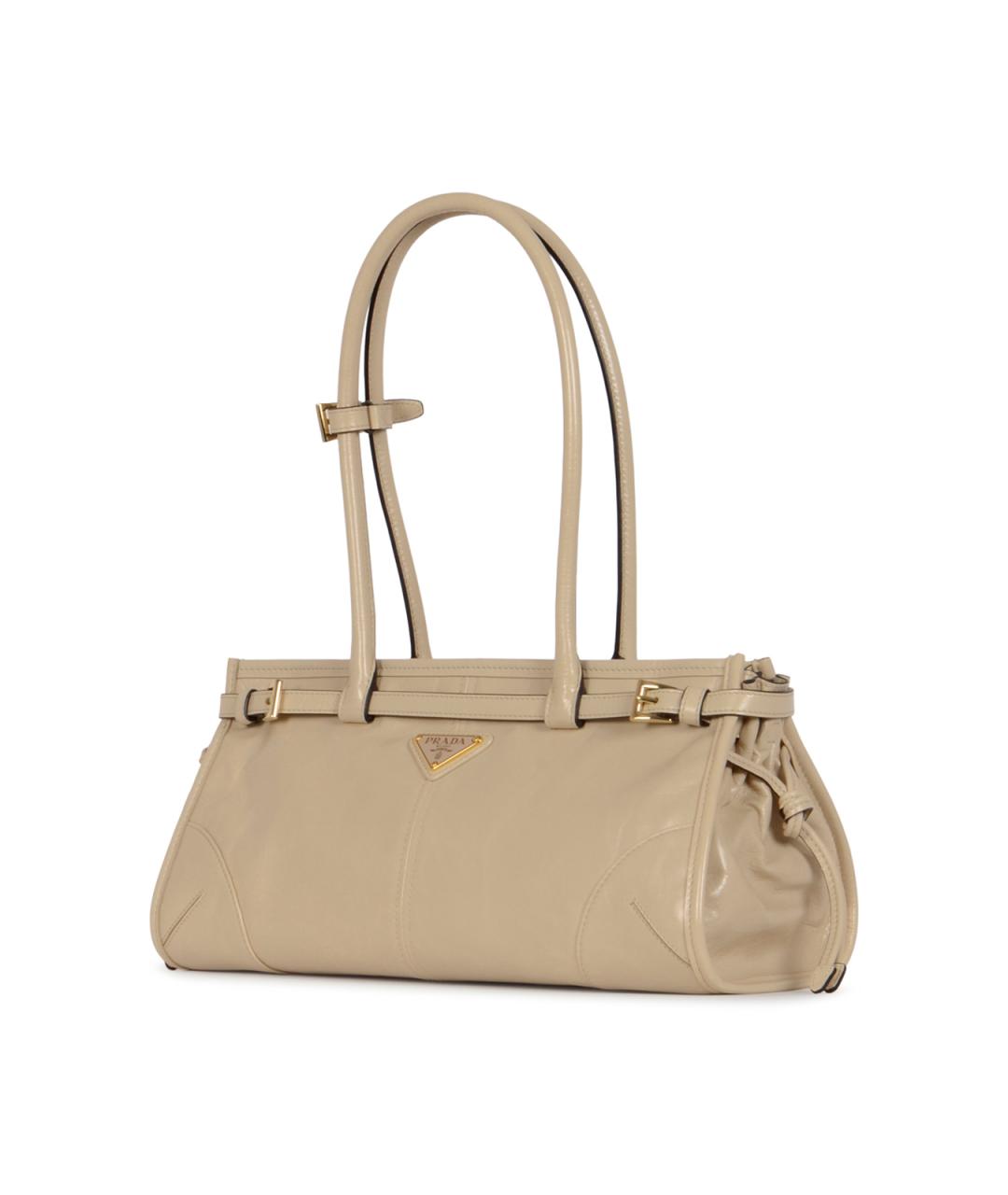 PRADA Бежевая кожаная сумка тоут, фото 2