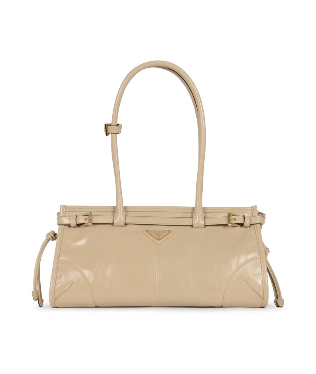 PRADA Бежевая кожаная сумка тоут, фото 1