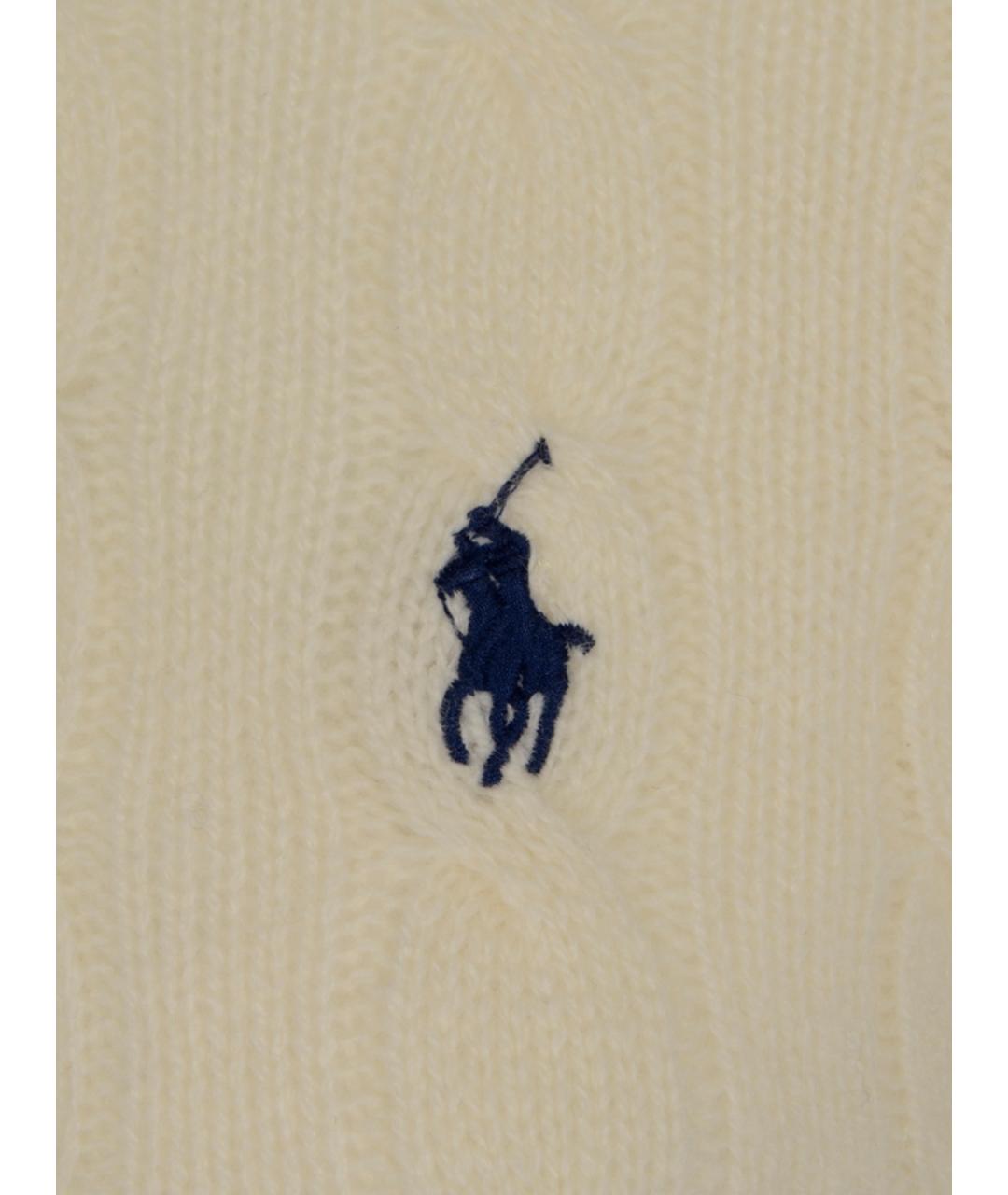 POLO RALPH LAUREN Белый хлопковый джемпер / свитер, фото 3