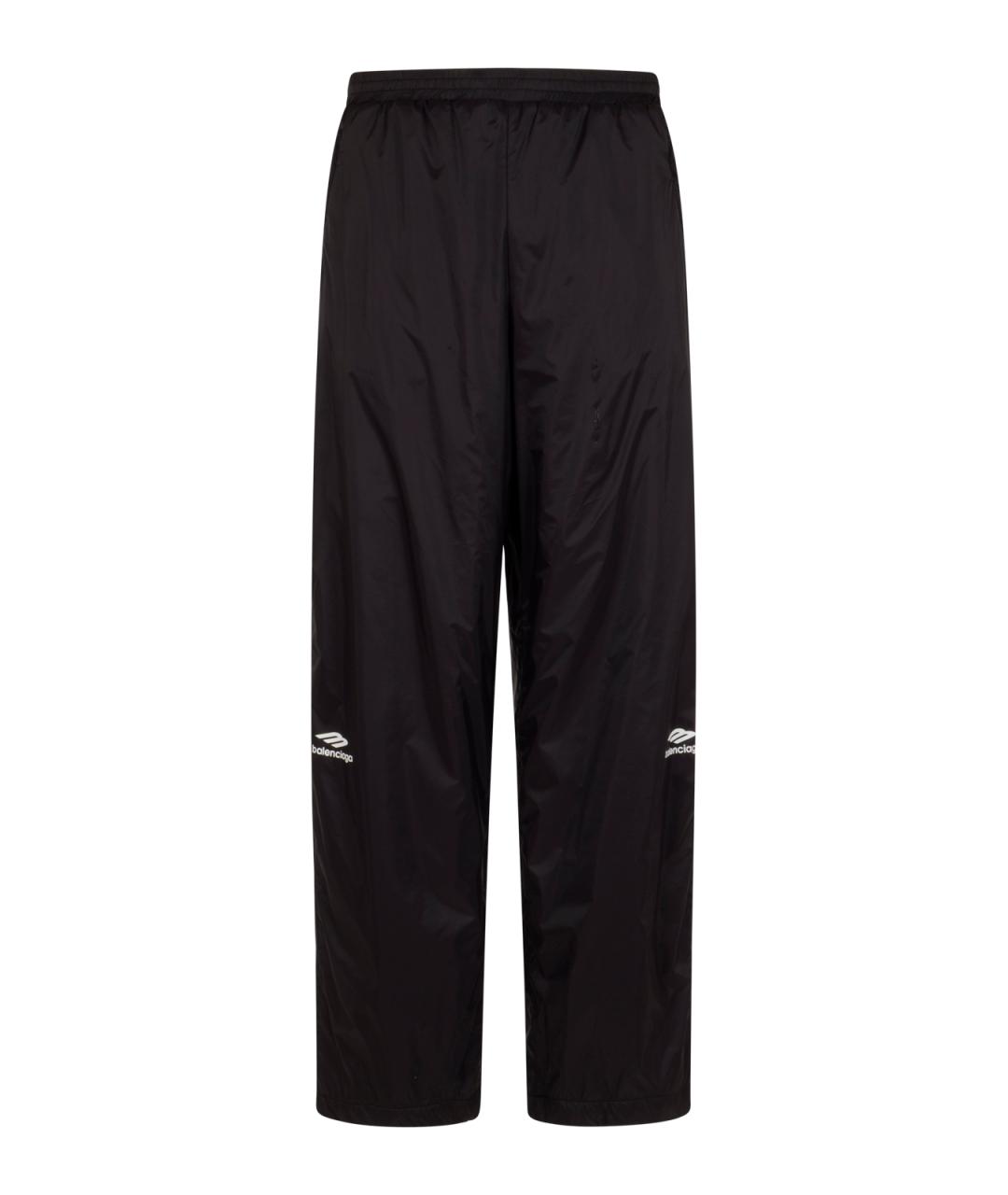 BALENCIAGA Черные хлопковые повседневные брюки, фото 1