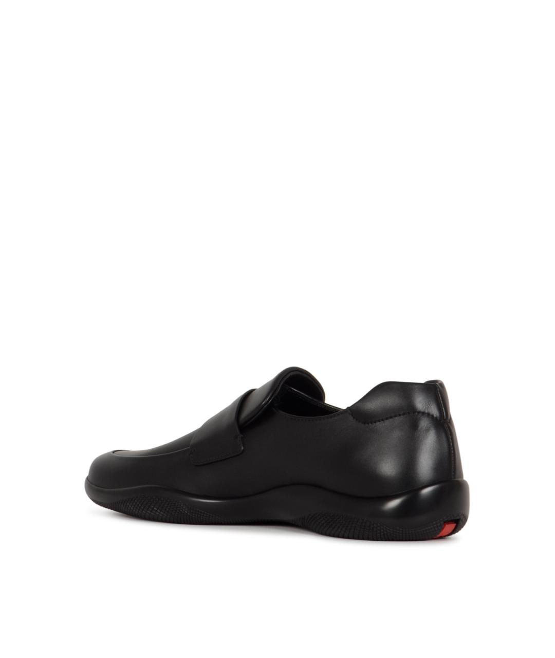 PRADA Черные кожаные низкие ботинки, фото 3