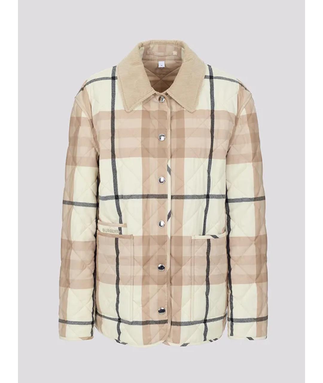 BURBERRY Бежевая шерстяная куртка, фото 4