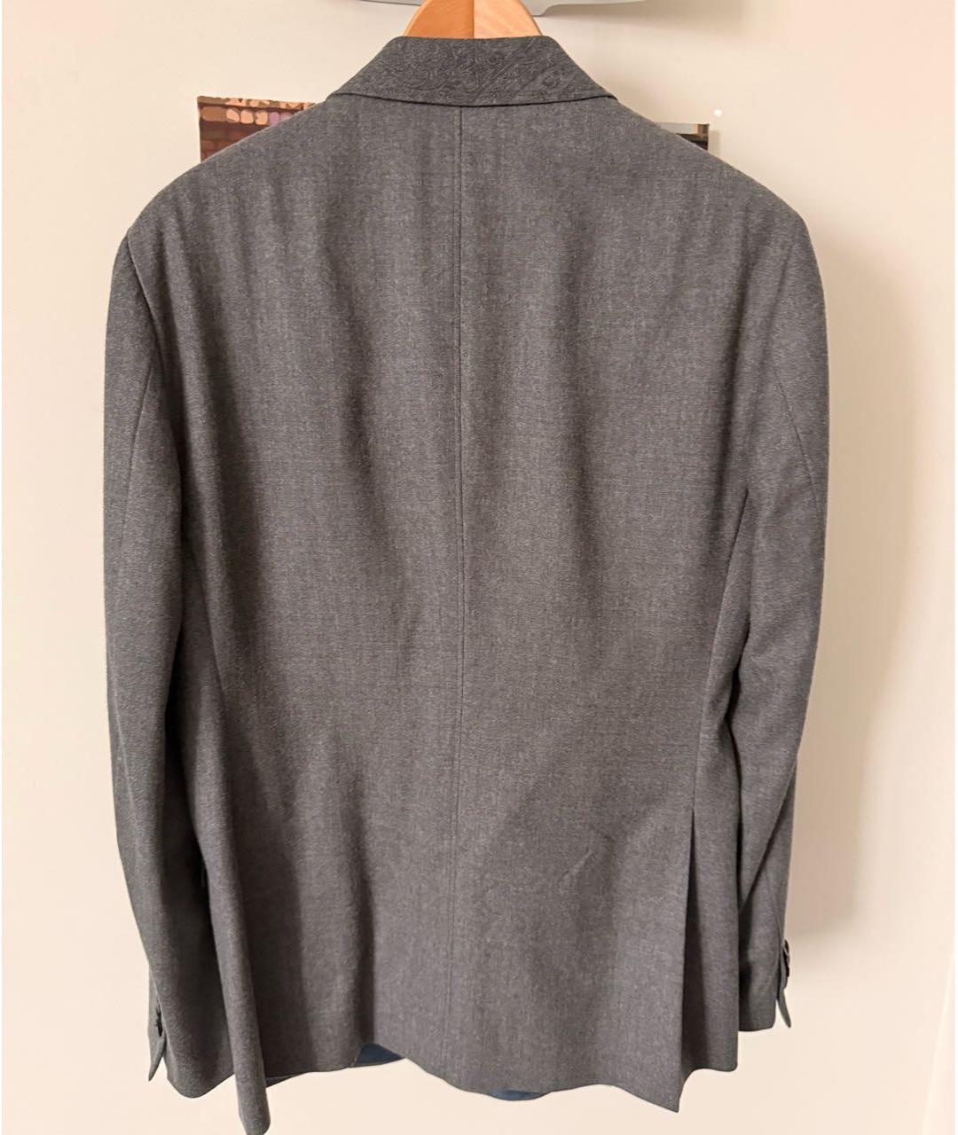 ETRO Антрацитовый шерстяной пиджак, фото 2