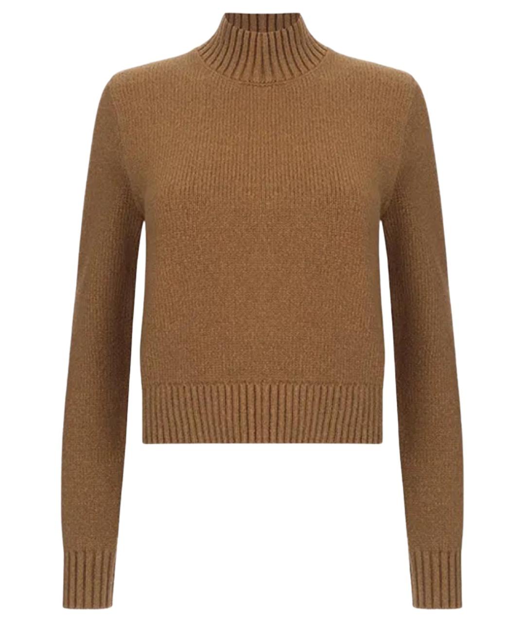 BURBERRY Коричневый хлопковый джемпер / свитер, фото 1