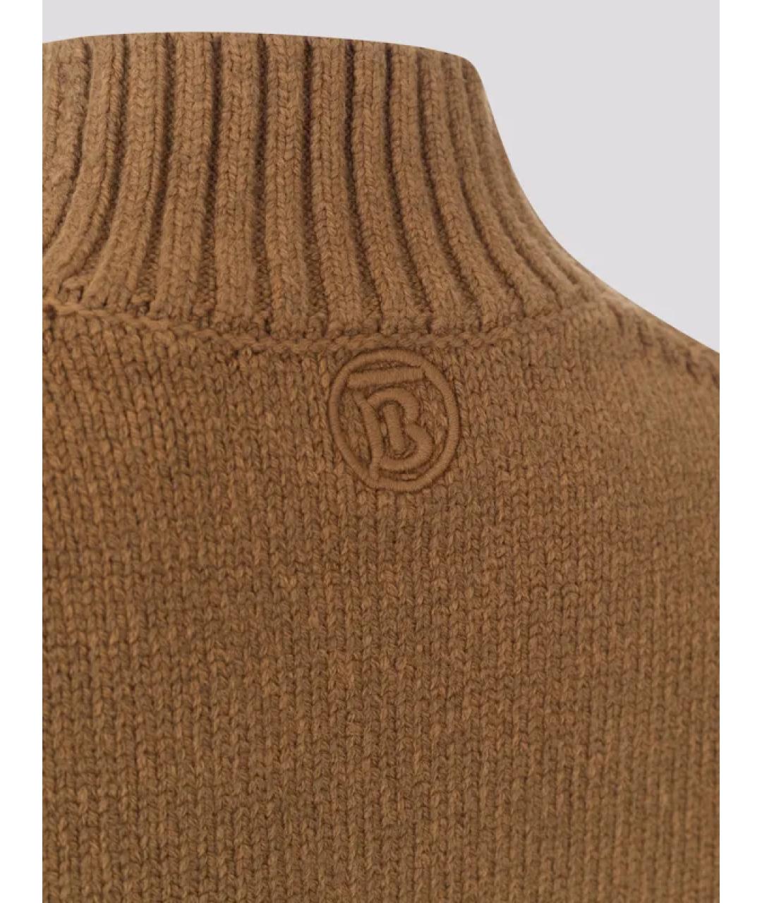 BURBERRY Коричневый хлопковый джемпер / свитер, фото 2