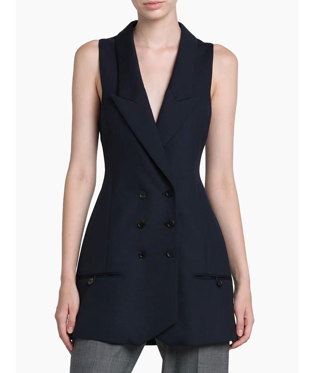 PHILOSOPHY DI LORENZO SERAFINI Темно-синий шерстяной жилет, фото 3