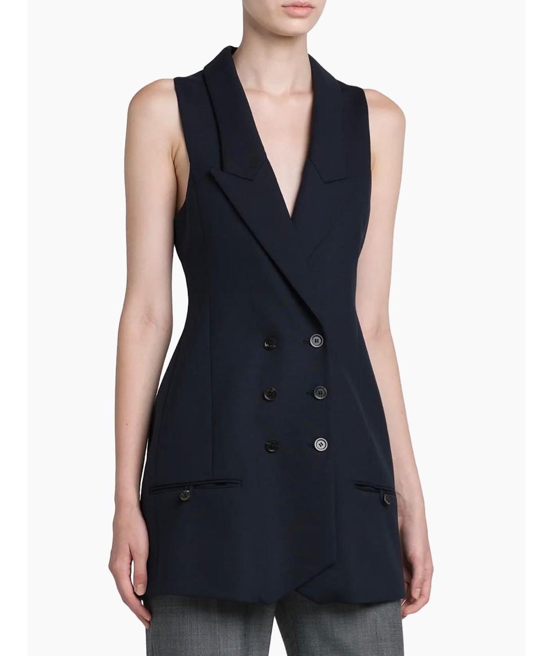 PHILOSOPHY DI LORENZO SERAFINI Темно-синий шерстяной жилет, фото 6