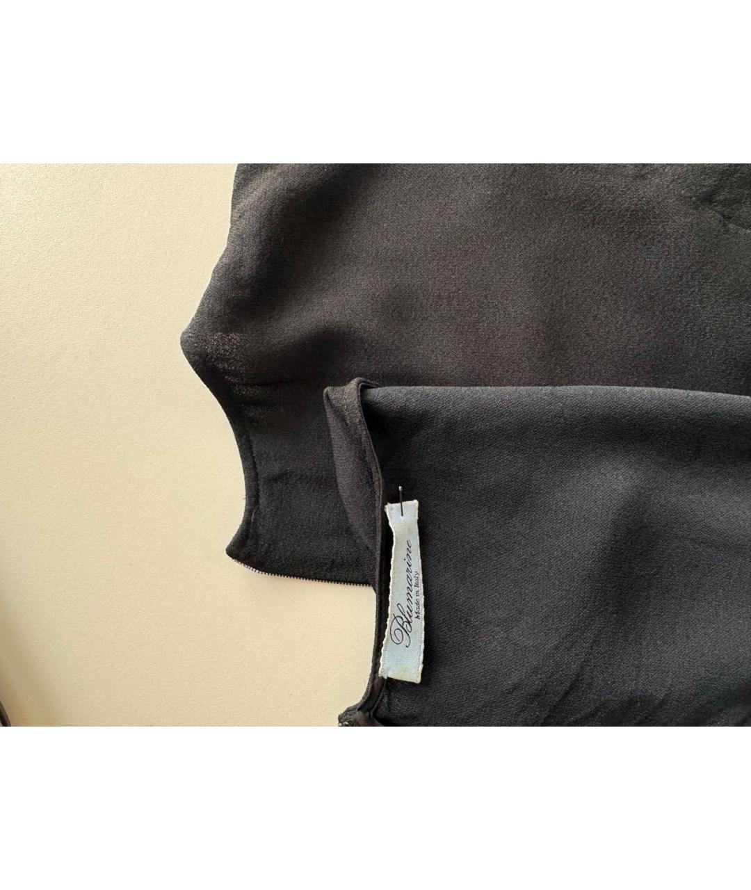 BLUMARINE Черное шелковое повседневное платье, фото 5