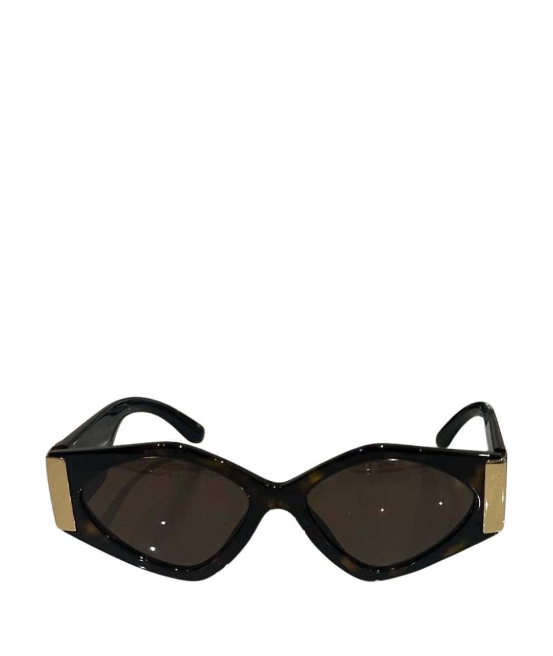 DOLCE&GABBANA Коричневые пластиковые солнцезащитные очки, фото 1
