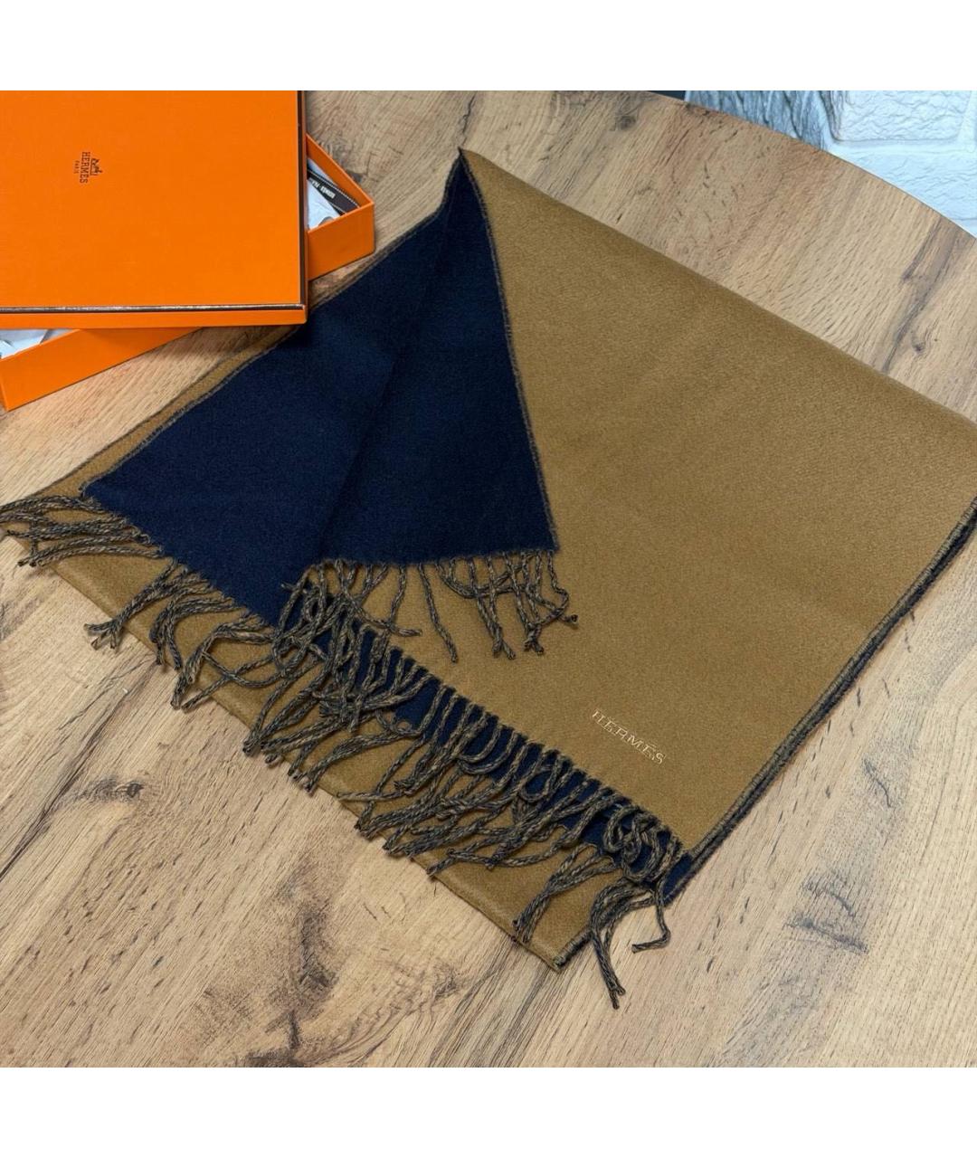 HERMES Мульти кашемировый шарф, фото 4