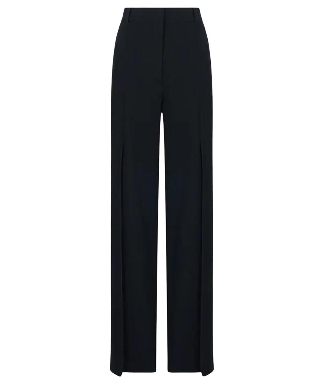 BURBERRY Черные шерстяные брюки широкие, фото 1