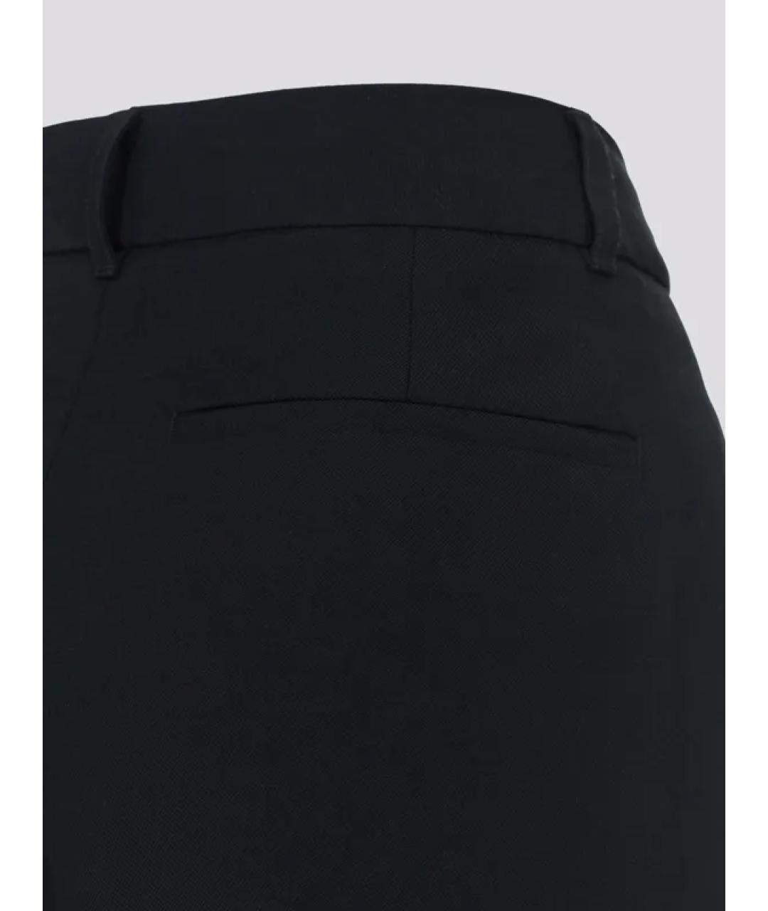 BURBERRY Черные шерстяные брюки широкие, фото 4