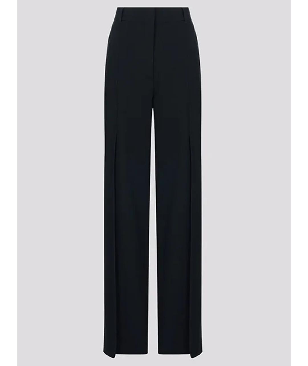 BURBERRY Черные шерстяные брюки широкие, фото 5