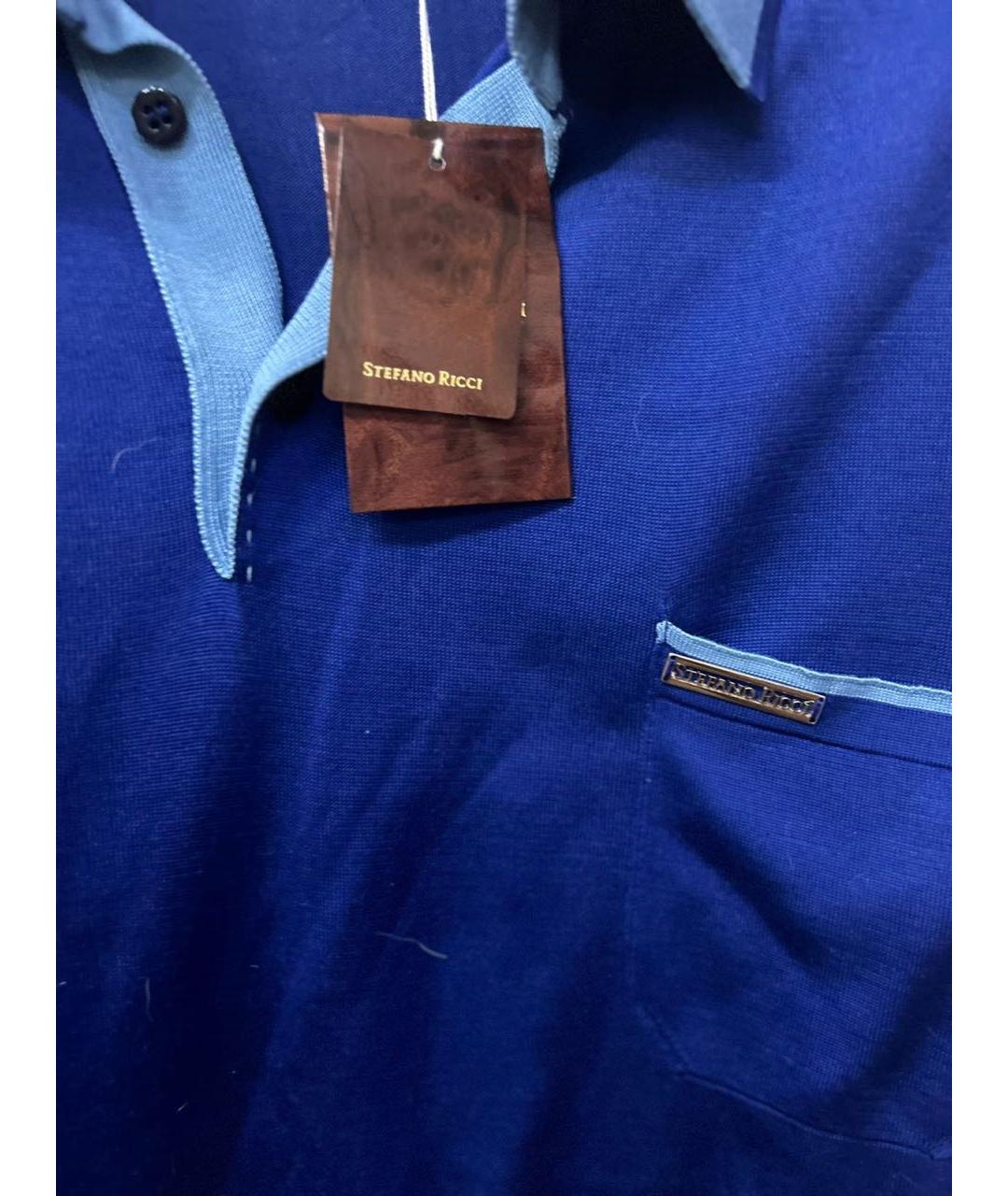 STEFANO RICCI Синий шелковый джемпер / свитер, фото 4