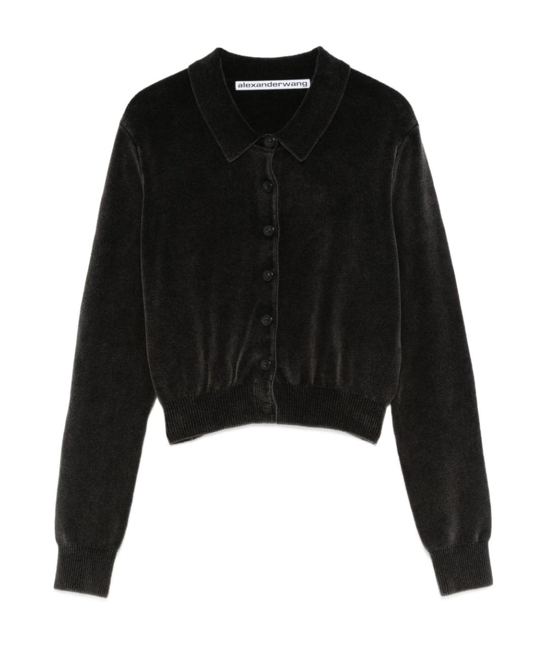 ALEXANDER WANG Черный хлопковый джемпер / свитер, фото 1