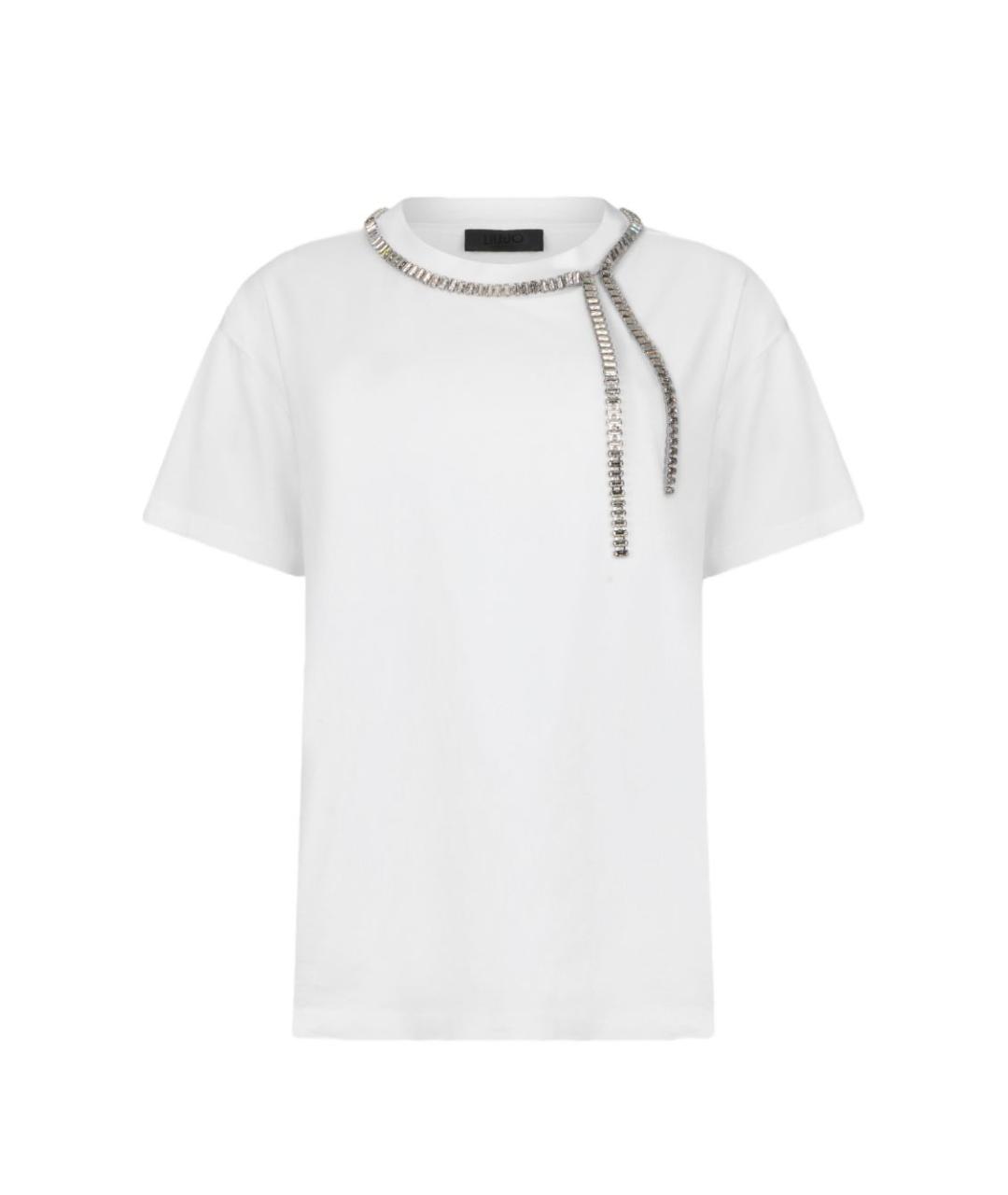 LIU JO Белая хлопковая футболка, фото 1