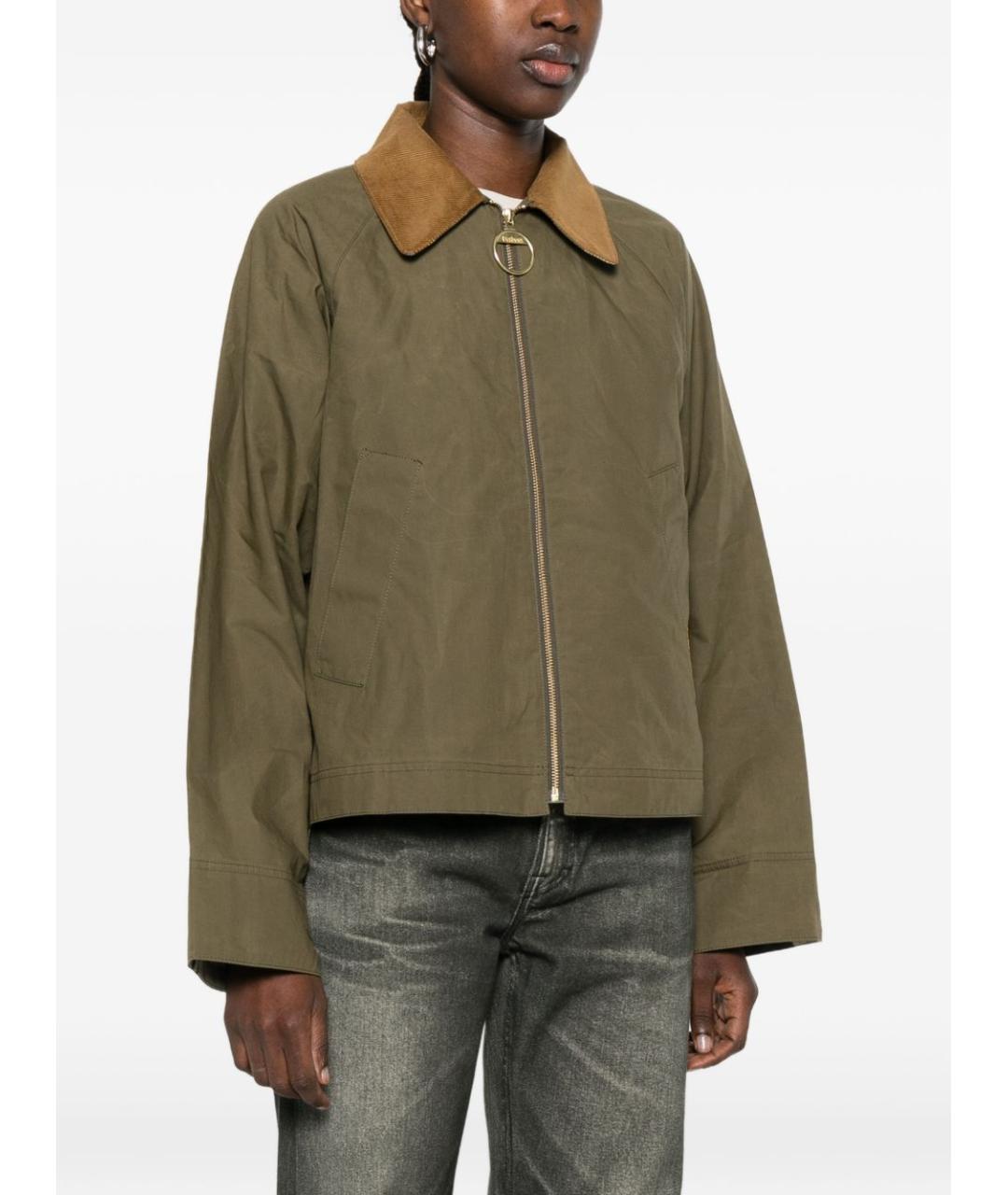 BARBOUR Зеленая хлопковая куртка, фото 4