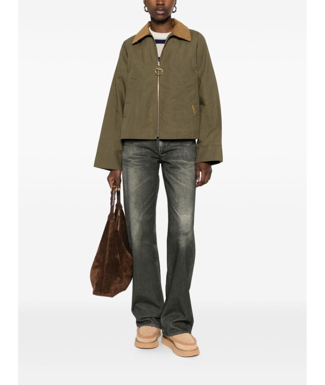 BARBOUR Зеленая хлопковая куртка, фото 3