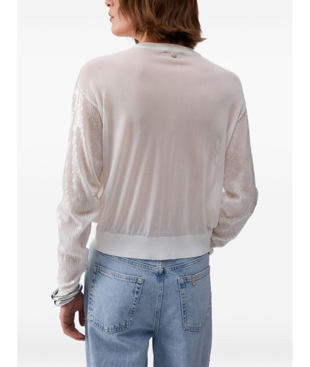 LIU JO Белый вискозный джемпер / свитер, фото 2