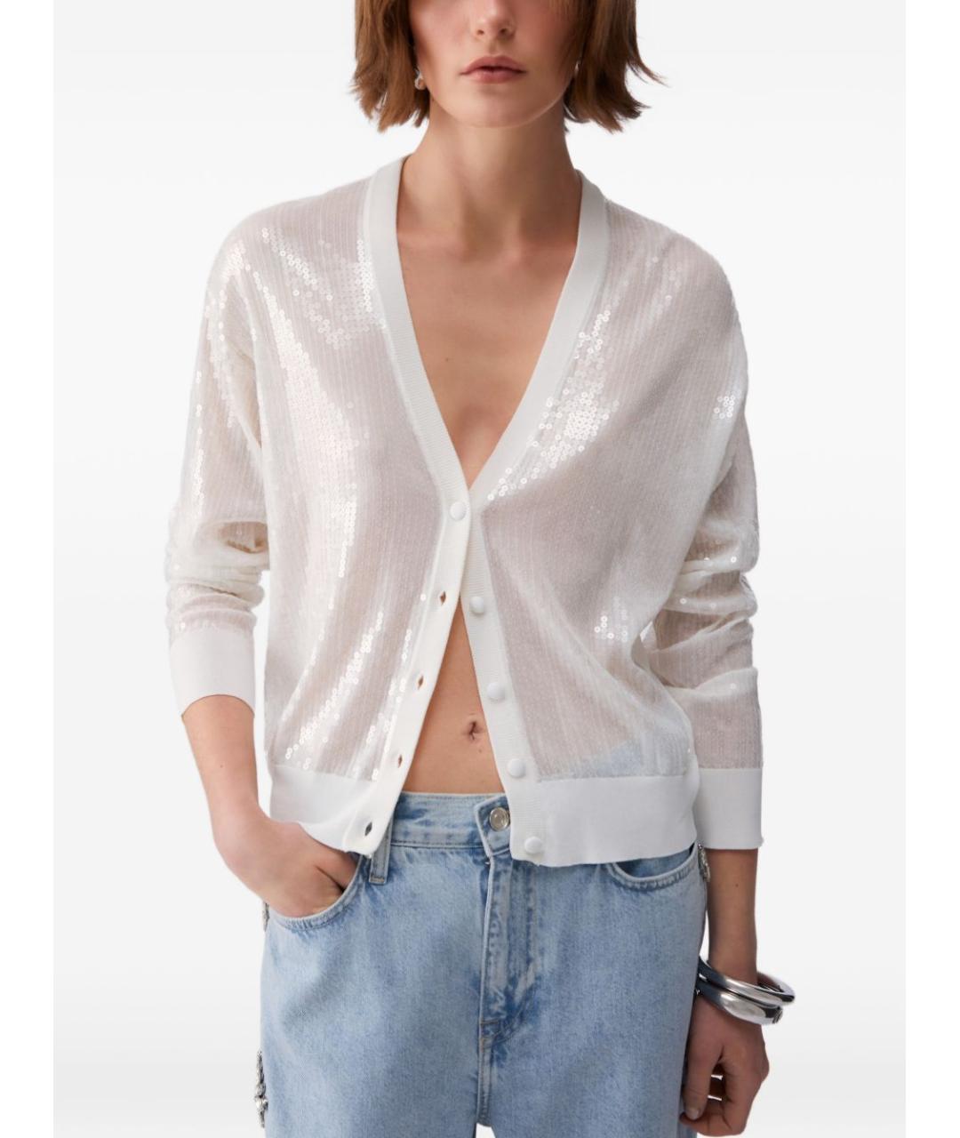 LIU JO Белый вискозный джемпер / свитер, фото 3