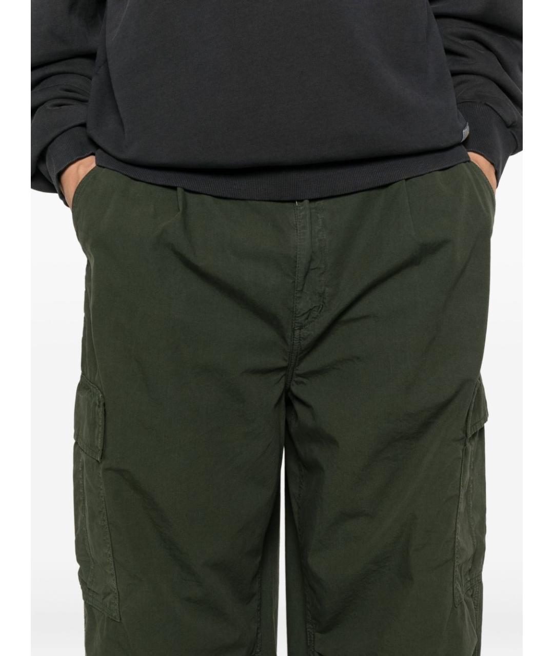CARHARTT WIP Зеленые хлопковые повседневные брюки, фото 3