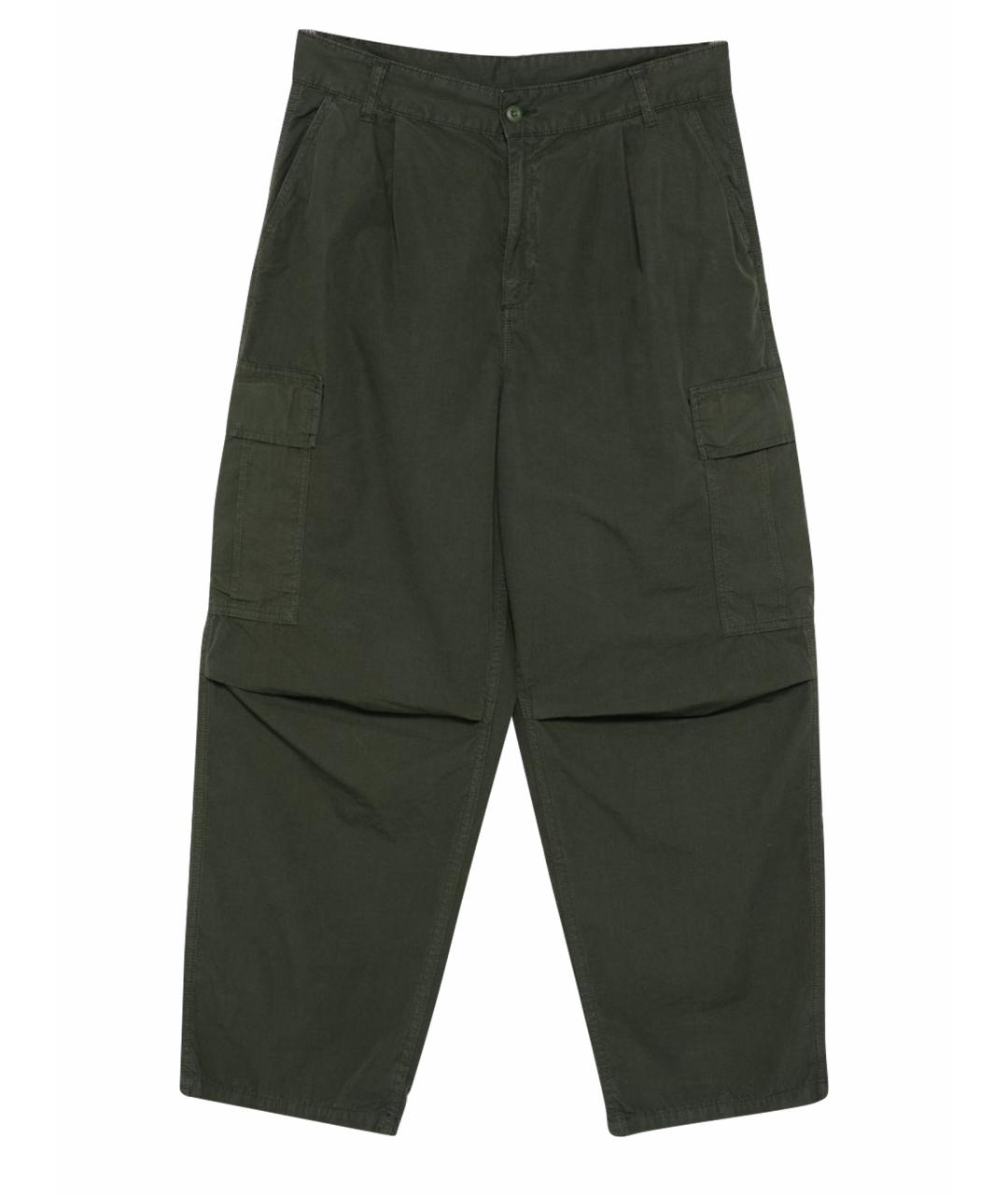 CARHARTT WIP Зеленые хлопковые повседневные брюки, фото 1