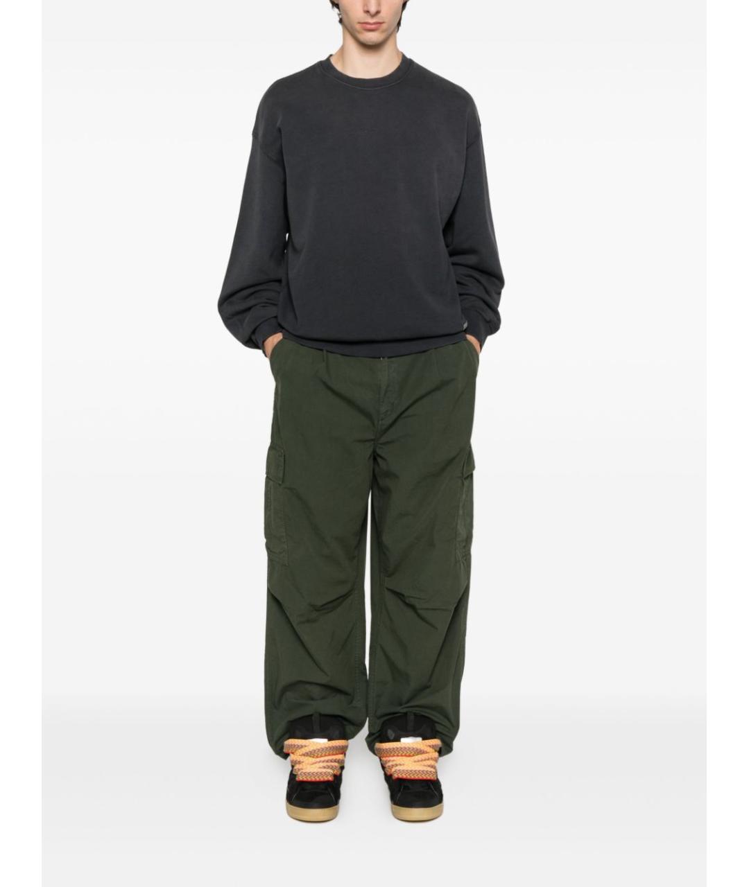 CARHARTT WIP Зеленые хлопковые повседневные брюки, фото 2