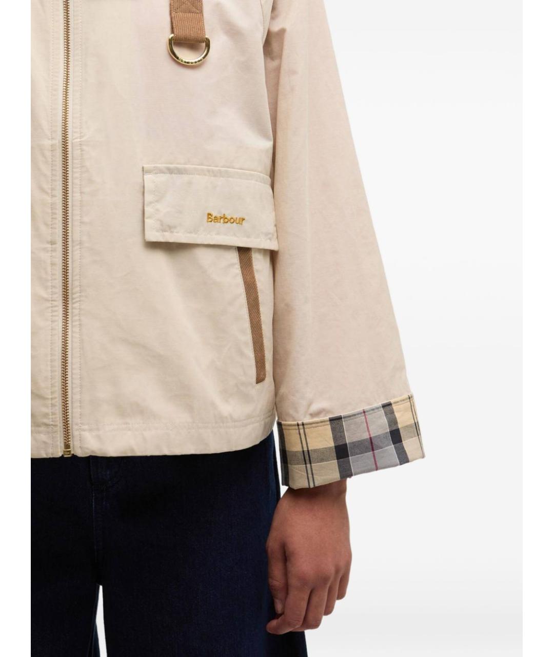 BARBOUR Бежевая хлопковая куртка, фото 4