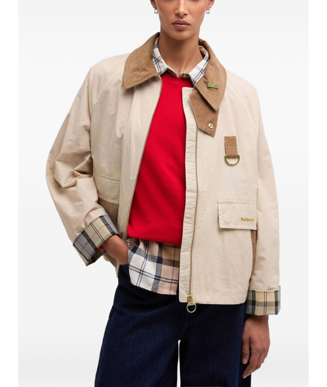 BARBOUR Бежевая хлопковая куртка, фото 3