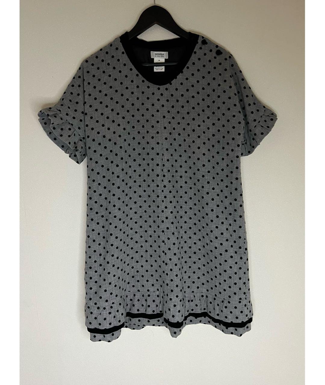 SONIA RYKIEL Серое шерстяное платье, фото 9