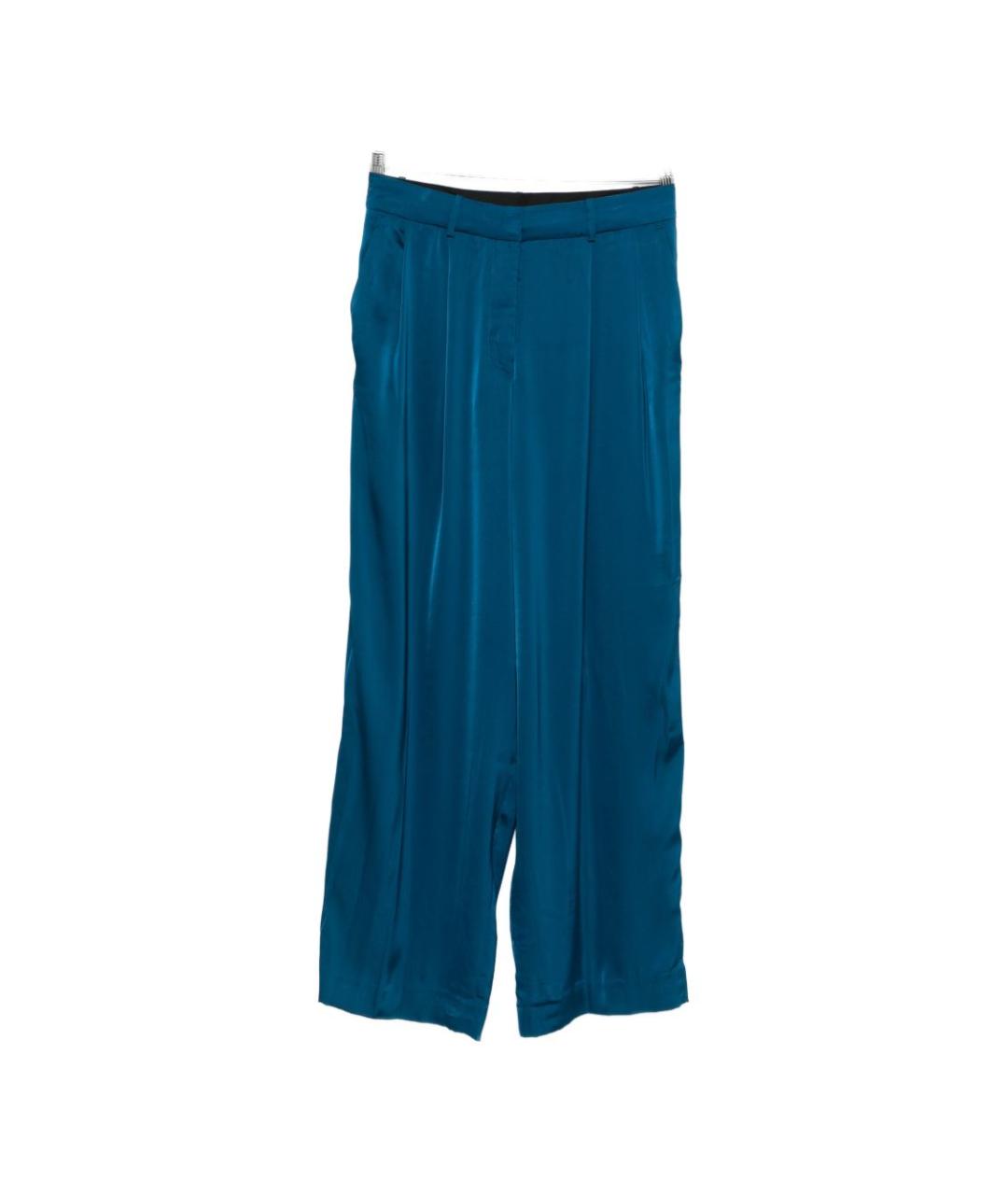 MICHAEL KORS Синие шерстяные прямые брюки, фото 1