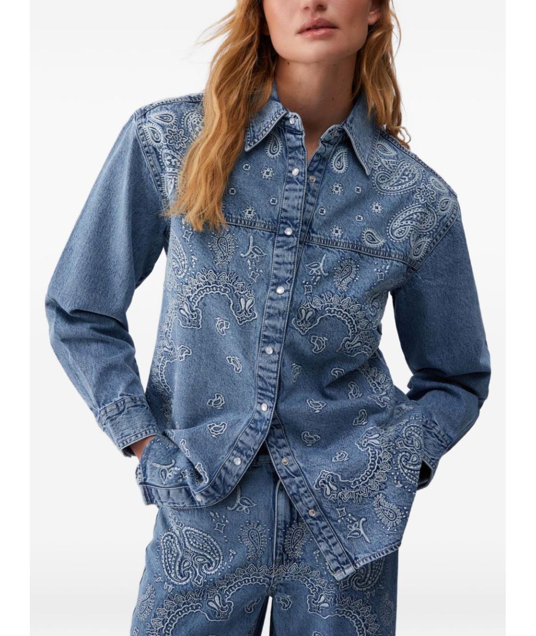 LIU JO Синяя хлопковая куртка, фото 2